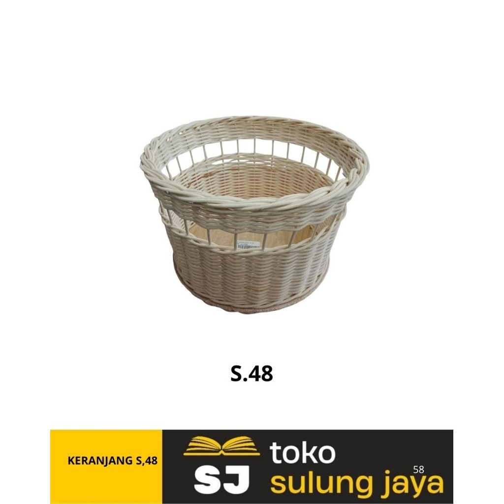 KERANJANG S.48 | KERANJANG ROTAN BULAT | KERANJANG BULAT ROTAN