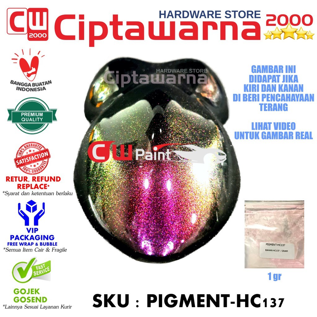 CWPAINT PIGMENT BUBUK 1GR CAT BUNGLON XIRALIC PURPLE COMET - HC-137X - A4 CWS