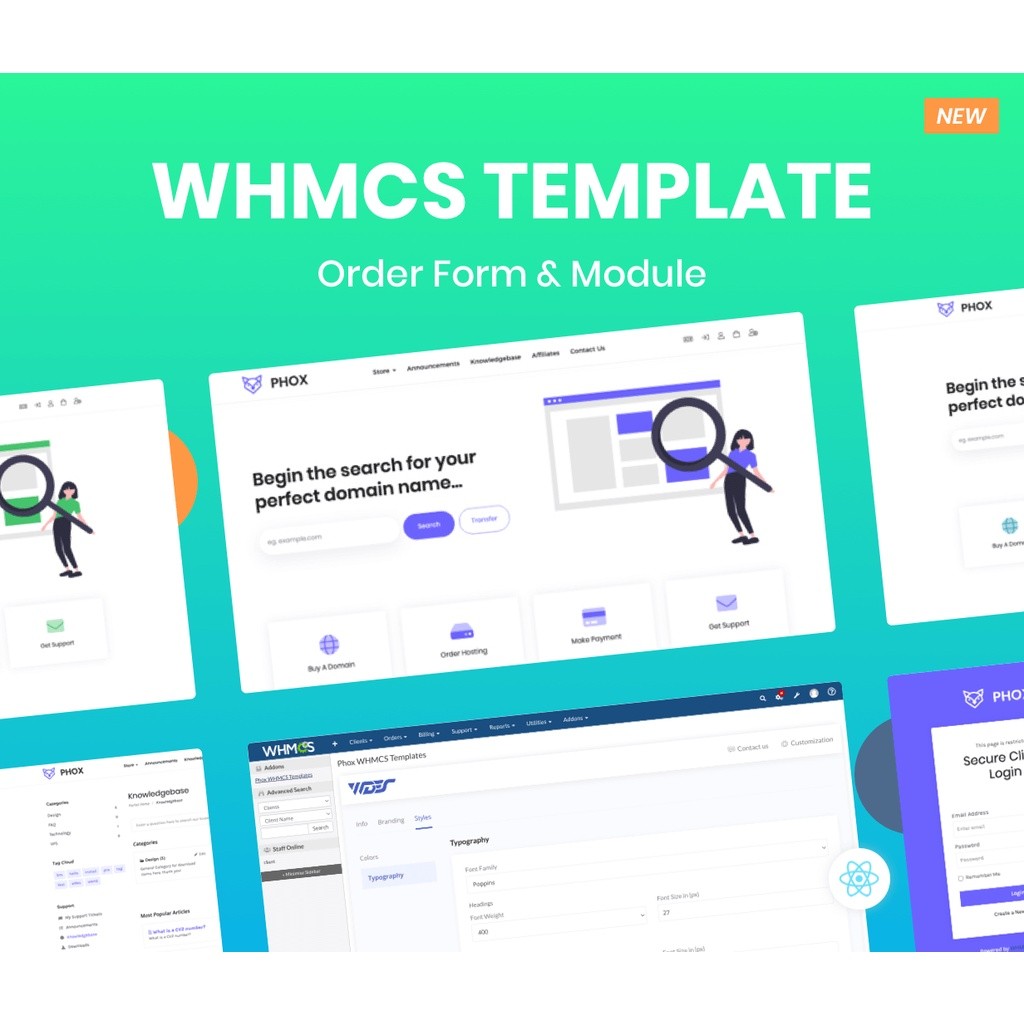 PHOX WHMCS Theme Termurah - Free Pemasangan