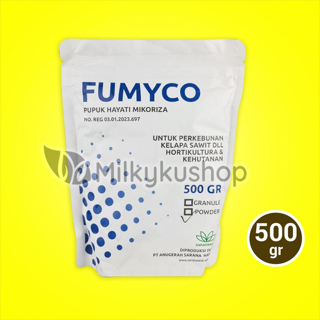 PUPUK FUMYCO POWDER 500 GRAM KEMASAN PABRIK HAYATI MIKORIZA JAMUR