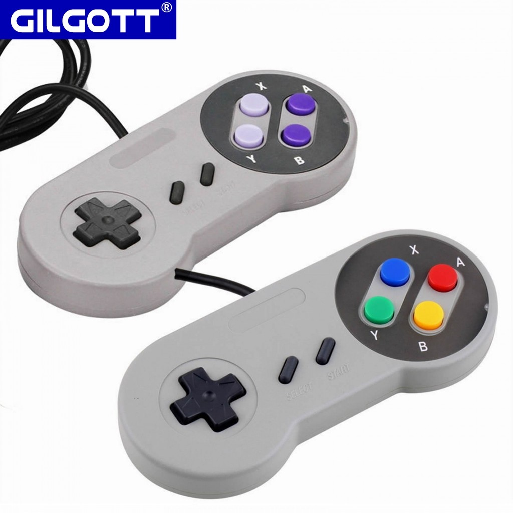 2PCS/Set 1.4M Wired USB Game Controller PC Gamepad Retro Gaming Joysticks Joypad for Nintendo SNES G