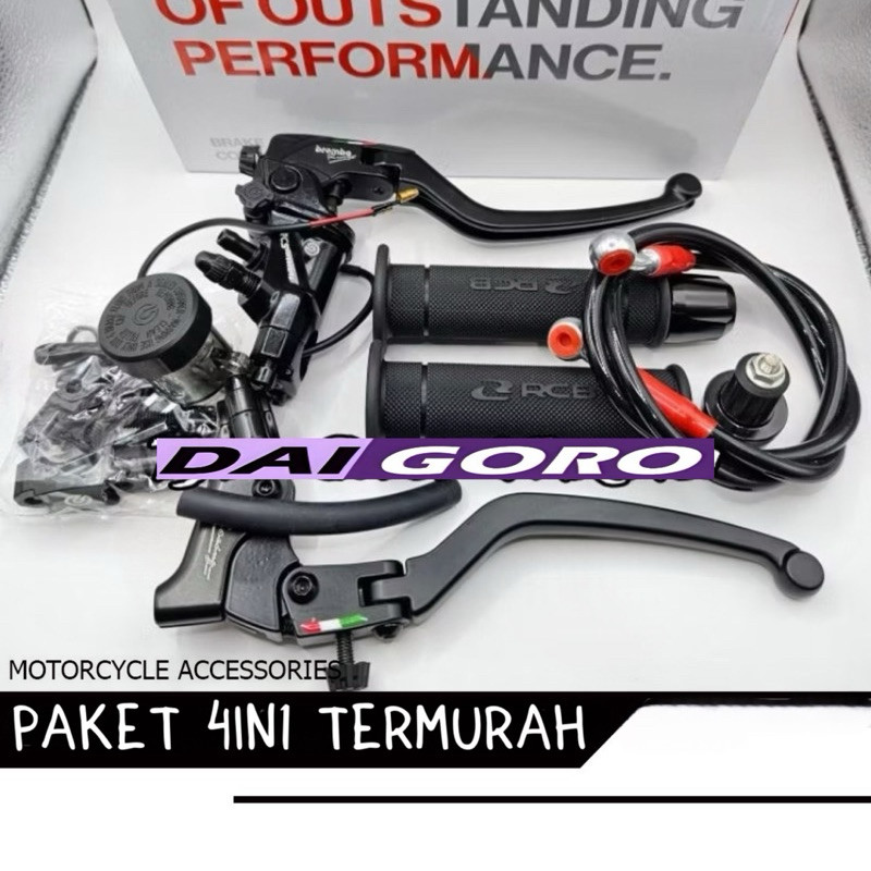 [ Paket 4in1 Murah ] Master Rem Rcs19 Corsa Corta Vietnam Black Series Plus Handgrip Grip RCB HG55 P