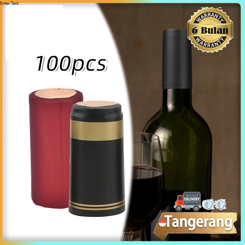 100pcs Tutup Segel Botol Wine Segel PVC Shrink Heat Botol Segel Shrink Plastik