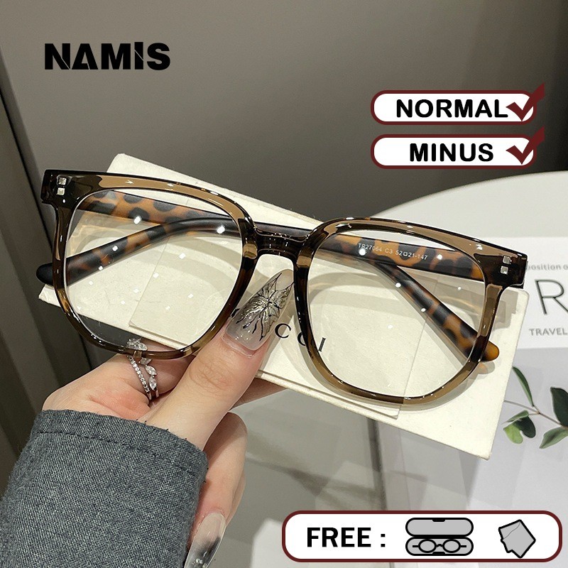 Namis Kacamata Minus BLUERAY NORMAL Pria Wanita Besar Fashion Frame Anti Radiasi Kaca Mata Optik