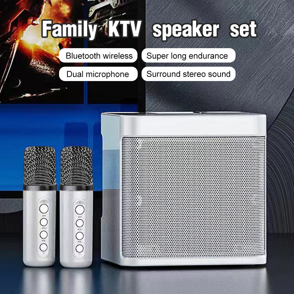 Speaker Bluetooth-kompatibel Musik AUX Input Nirkabel Mikrofon Karaoke