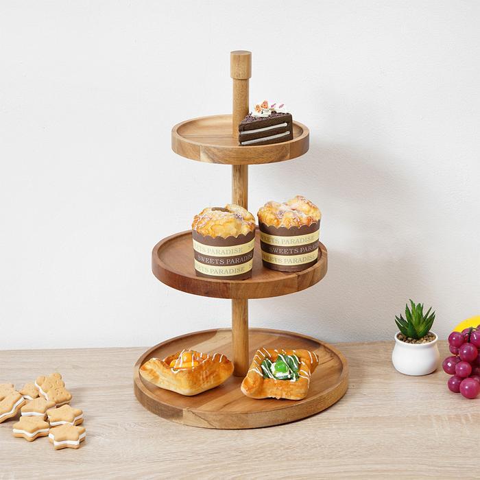 APPETITE WEDDING ACACIA NAMPAN SAJI KUE 3 TINGKAT - COKELAT