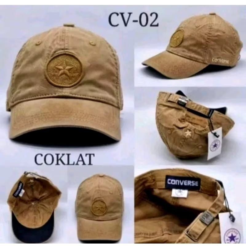 topi baseball import Converse bordir cualiti original pria/wanita X ready
