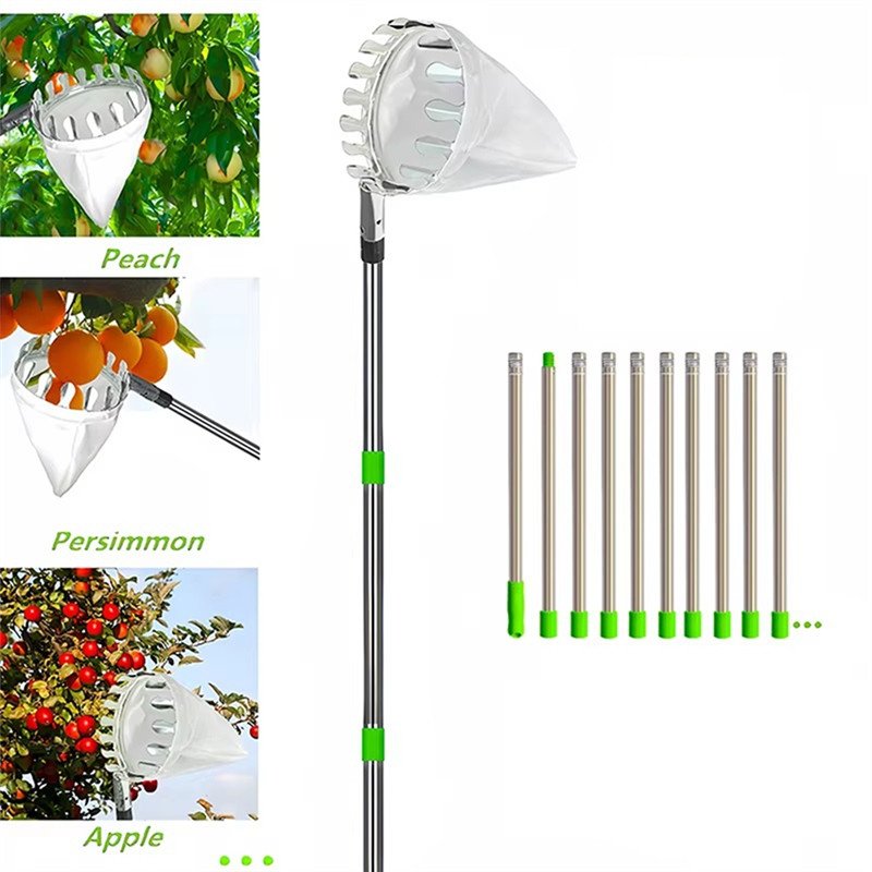 BYBSFruit Picker Fruit Catcher Withtelescopic le Gardening Orchard Picking Tool Fruit Picker Tool