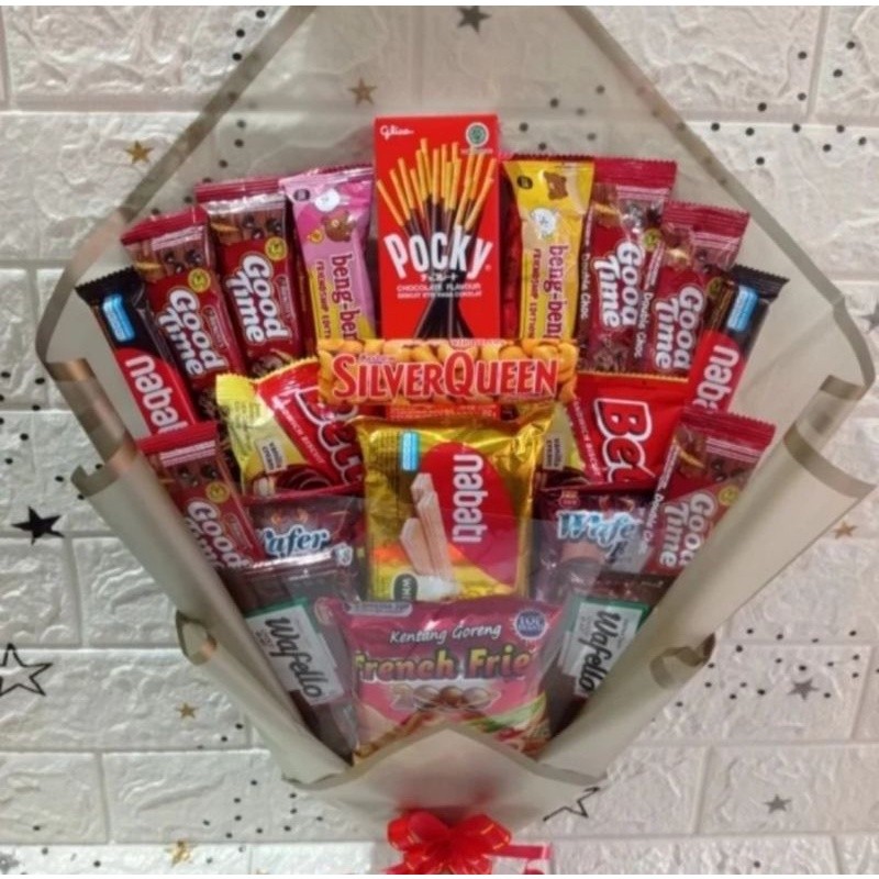 Bucket Snack Besar Hadiah Ulang Tahun Pocky Coklat
