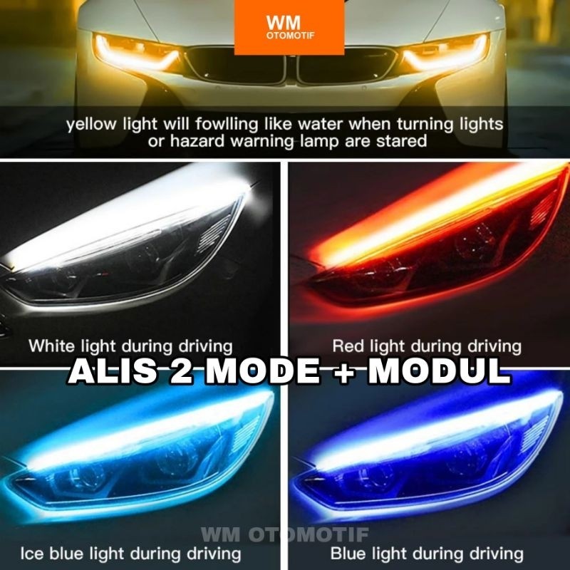 SEPASANG Lampu LED Alis TEBAL DRL 30 cm MODUL TIDAK BINTIK Senja Sein Running Utama Depan Jalan Flas