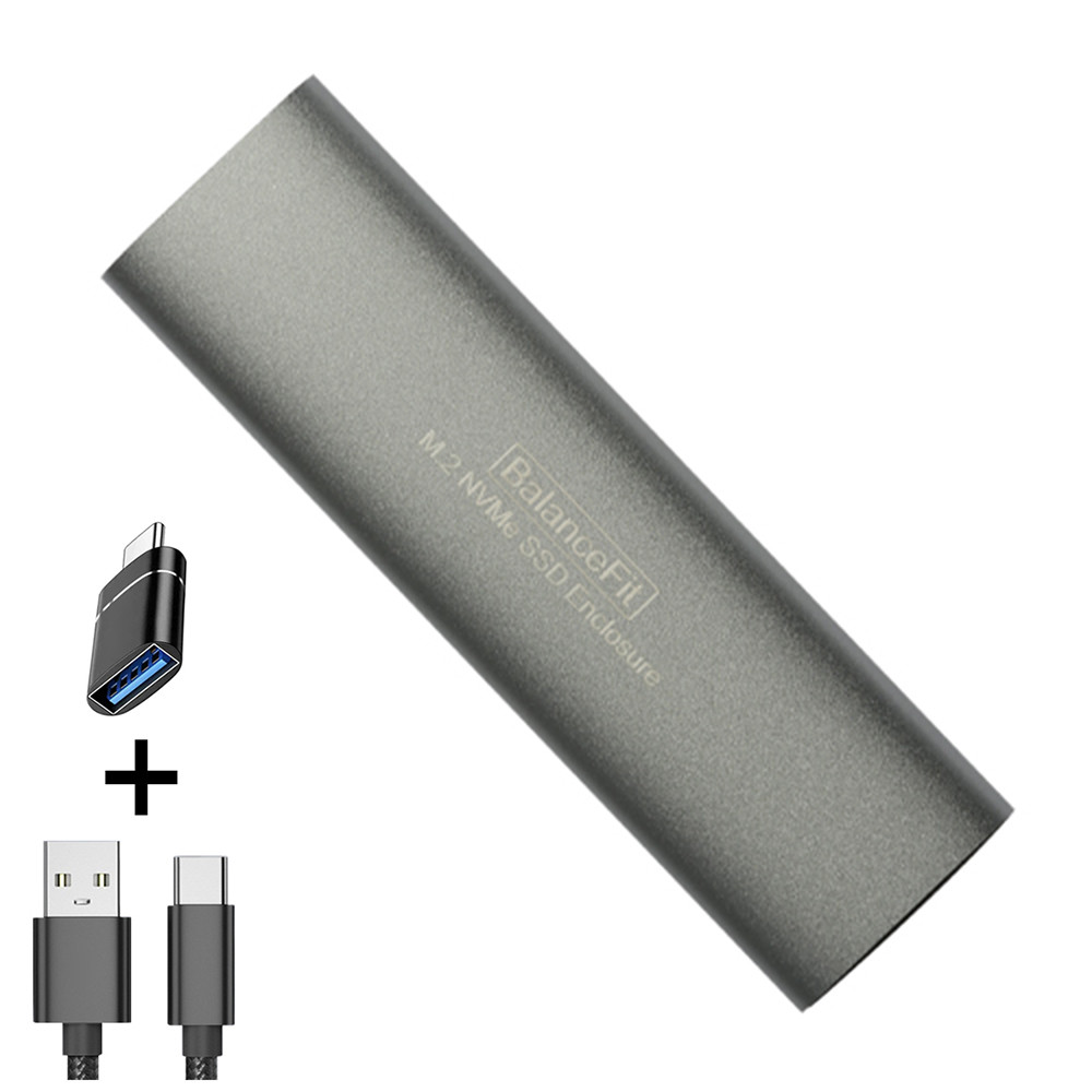 Aluminum M2 NVMe Enclosure,ToolFree ,SSD Enclosure for NVMe PCIe MKey,SSD Case for 2280 2260 2242 22