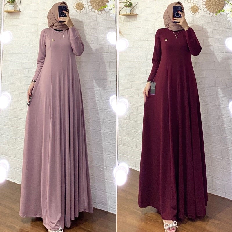 JB28WA Gamis Nada - Gamis Jersey Korea - Gamis Polos Premium Original by:irnanda
