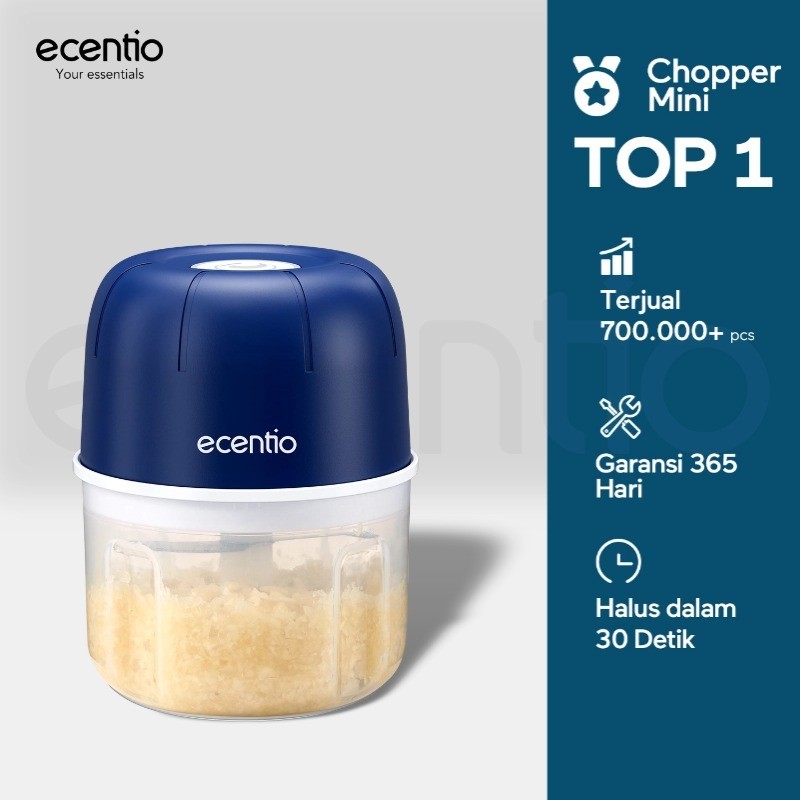 ecentio Mini Chopper  6 pisau 250ml  kapsul coper Mixer blender bumbu portable mitochiba