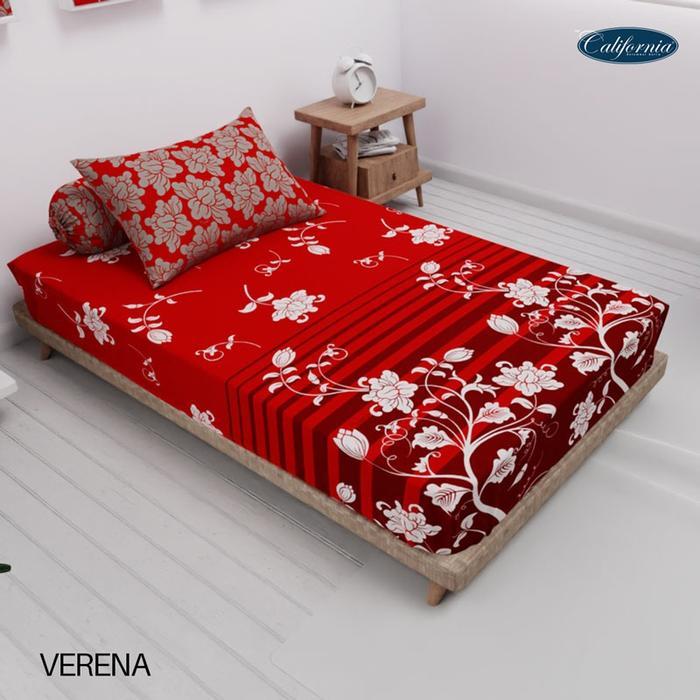 California - Sprei FITTED Single 90 (90x200) Terlaris pilihan - Verena