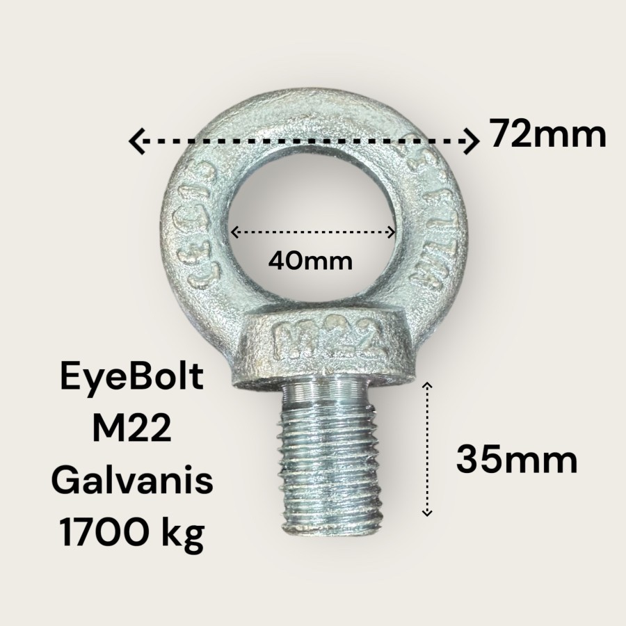 EyeBolt M22 / Mata baut 22mm / Eye Bolt M22