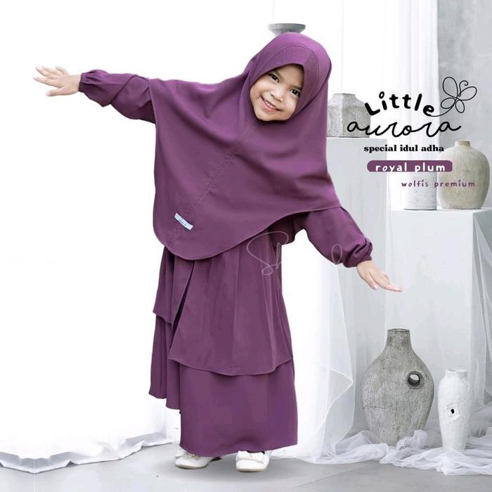 Aurora kids by shahia syar'i vol 4 | gamis kids set syar'i cadar premium murah |  gamis wolfis Premi