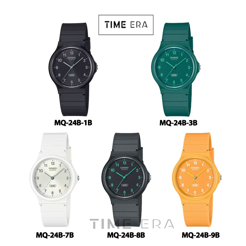 ORIGINAL Casio General MQ-24B-1B / MQ24B-3B 7B 8B 9B MQ24 Jam Tangan Casio General Analog Resin Warn