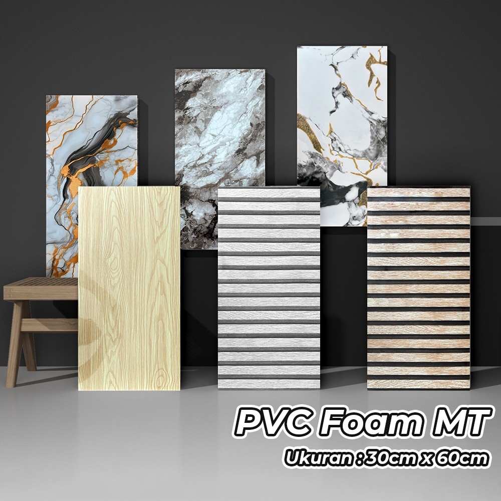 Fixelle Fashion Wallpaper Dinding Granite 30cm x 60cm Vinyl Foam Marble WallStiker Dinding