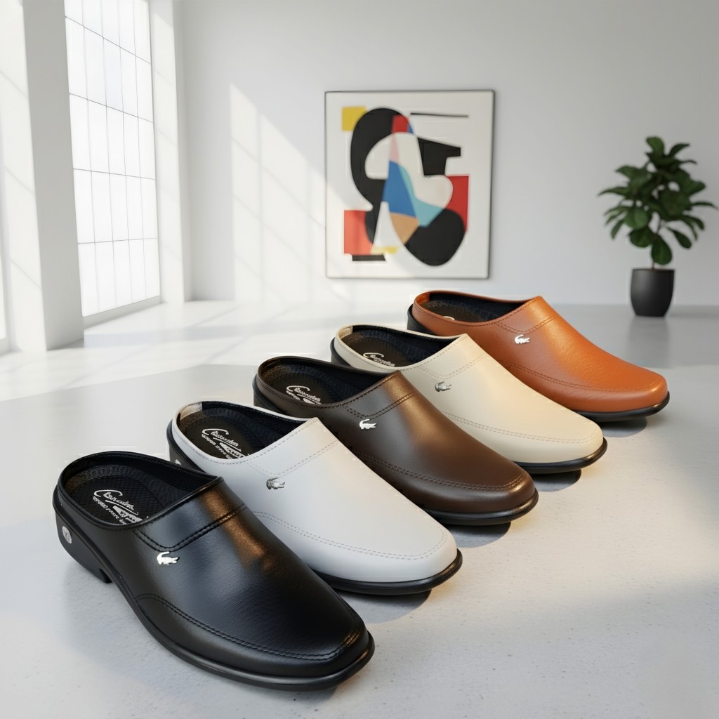 SANDAL DEWASA BUSTONG SLOP FORMAL KULIT PRIA SEPATU KARET TERBARU SELOP KASUAL