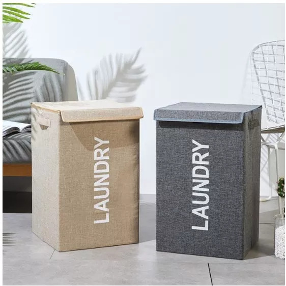 (Arunika) PXTON - Storage box Laundry /  KERANJANG CUCIAN BAJU KOTOR KOTAK PERSEGI DENGAN TUTUP / st