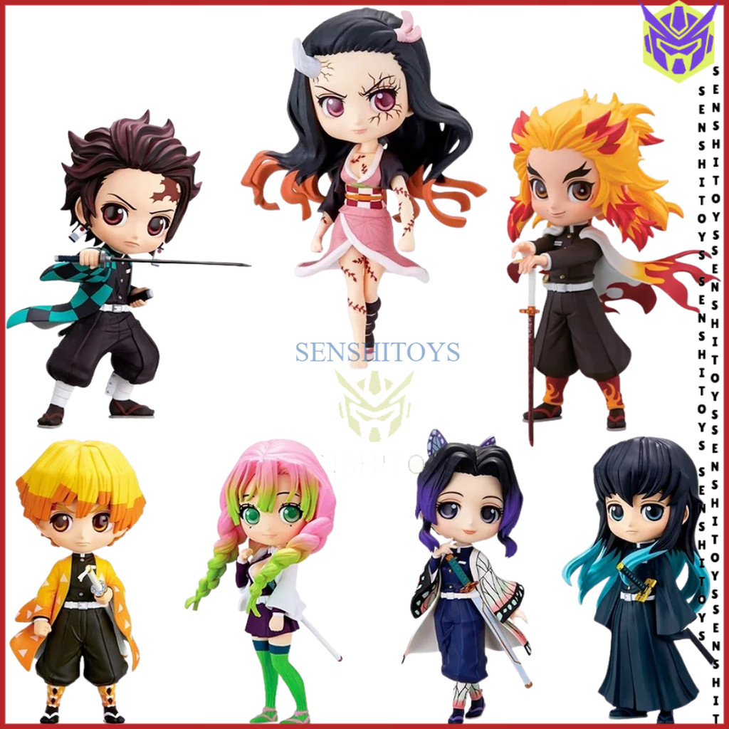 Action Figure Demon Slayer Kimetsu no Yaiba Qposket Tanjiro Nezuko Zenitsu Mitsuri Shinobu Rengoku