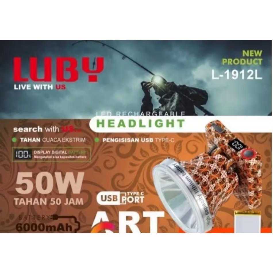 SENTER KEPALA LUBY L-1912L 50W CAHAYA PUTIH - WATERPROOF L-1912L