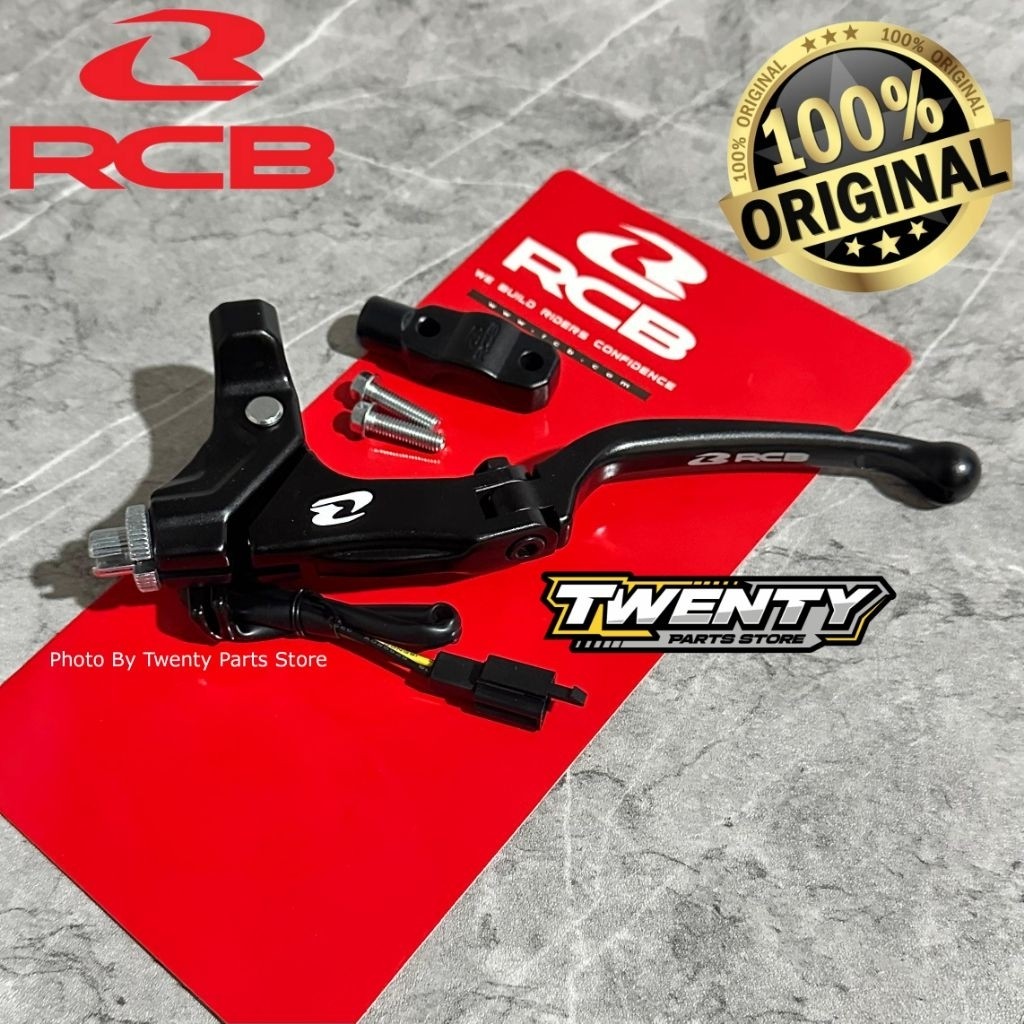HANDLE KOPLING REM RCB S1 KIRI LH BLACK UNIVERSAL ORI ORIGINAL RCB RACINGBOY MALAYSIA