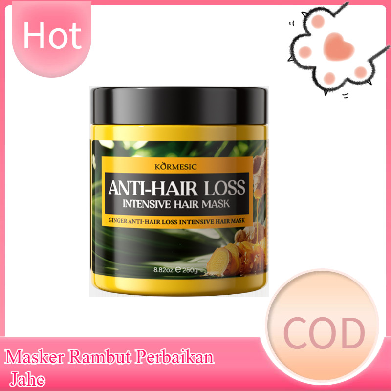 KORMESIC ORI Ginger Hair Mask Masker Rambut Jahe Masker Rambut Keratin 250g Smoothing Pelurus Rambut