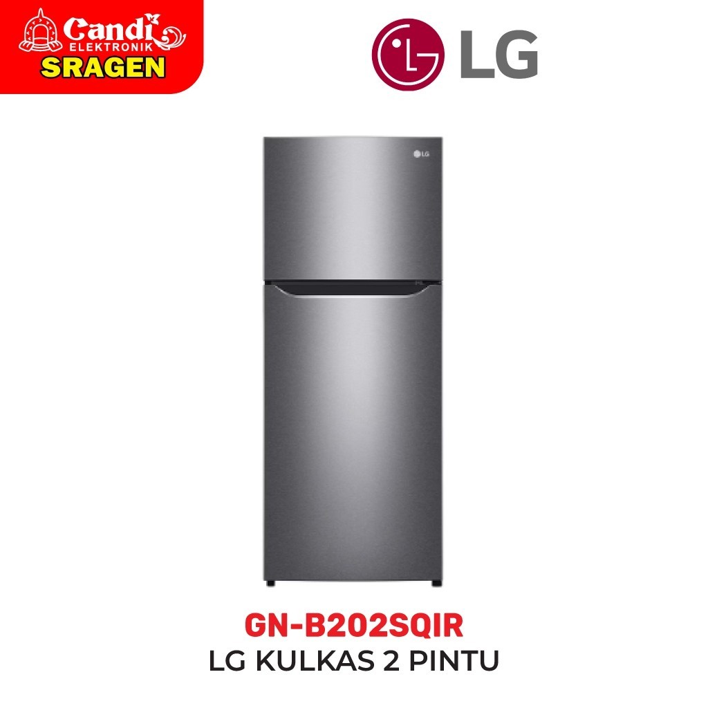 THE BEST LG Kulkas 2 Pintu 202 Liter No Frost - GN-B202SQIR