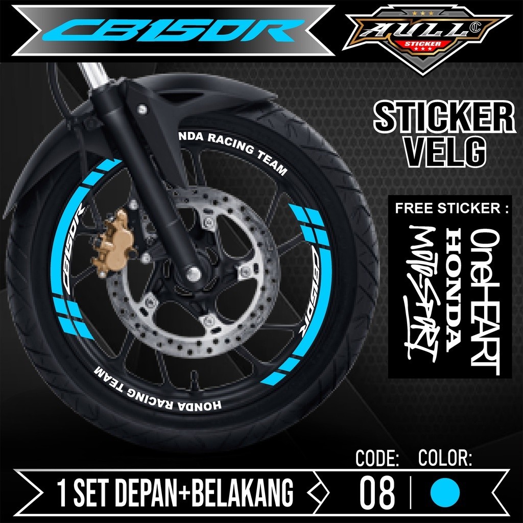 Cutting Sticker Velg CB 150R - Aksesoris Stiker Cutting Sticker List Velg Motor Honda CB 150R CB 150