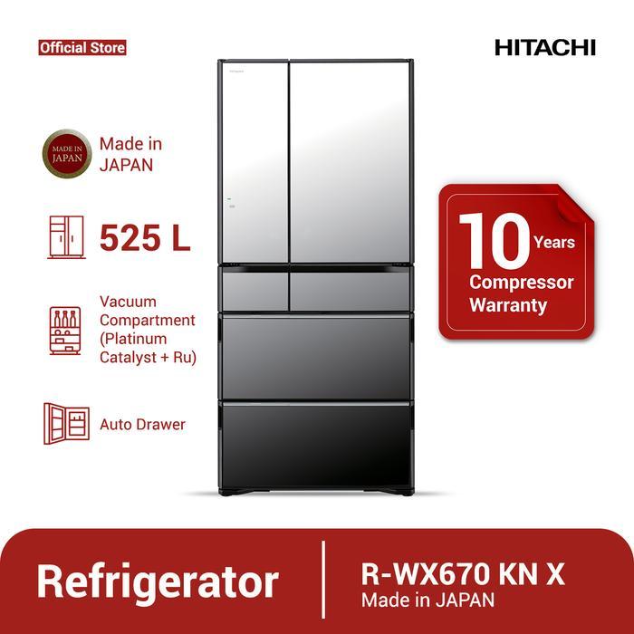 Kulkas Hitachi R-WX670KN X Mirror Japan Series 525L RWX670KN X