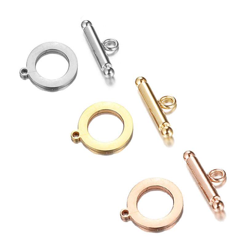 5Pcs/lot Stainless Steel OT Clasps Fashion Toggle Clasps Buckle Connector For Diy Bracelet Necklace 