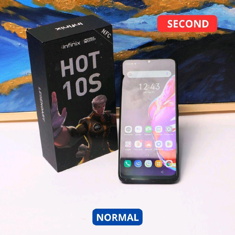INFINIX HOT 10S 4/64 GB HP SECOND ORIGINAL SINAR MUTIARA CELL