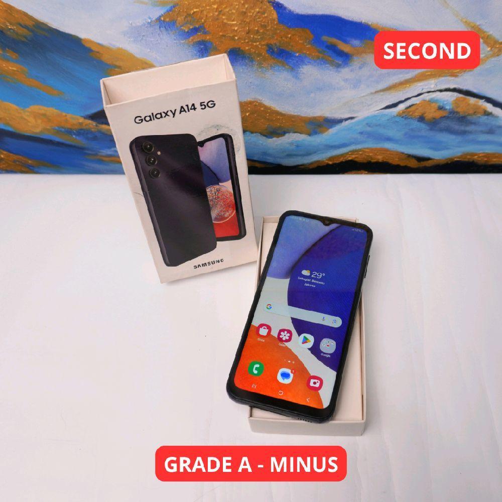 SAMSUNG A14 6/128 GB (5G) GRADE A - MINUS HP SECOND ORIGINAL SINAR MUTIARA CELL (65971)