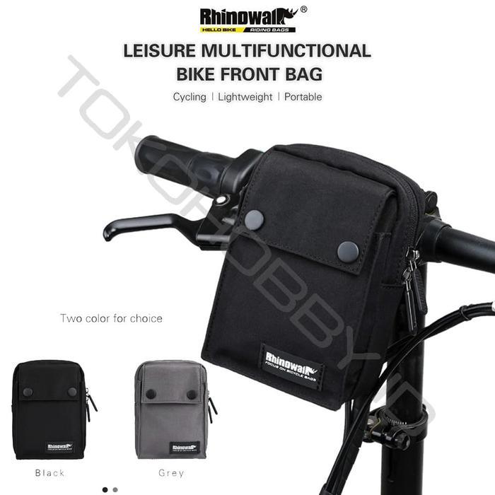 Tas Setang Handlebar Sepeda Lipat Seli MTB Road Bike Rhinowalk X2010 - Hitam