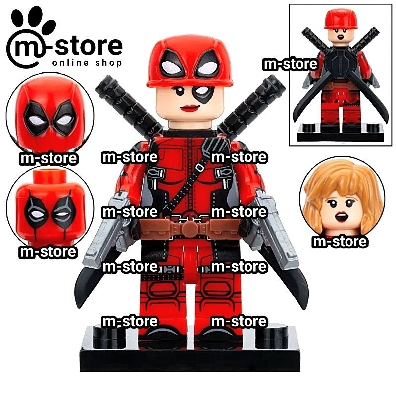 mainan kreatif edukatif deadpool wolverine lady deadpool
