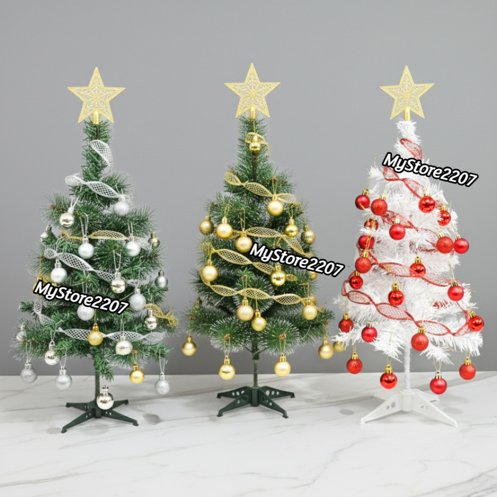 Pohon Natal Portable Paket LENGKAP / Pohon Portable / Pohon Natal PVC / PAKET LENGKAP POHON NATAL