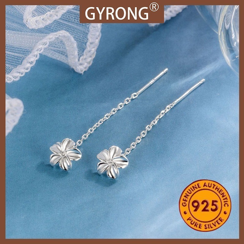 GYRONG Benang Telinga Bunga Gardenia Panjang Mewah Ringan Tingkat Tinggi