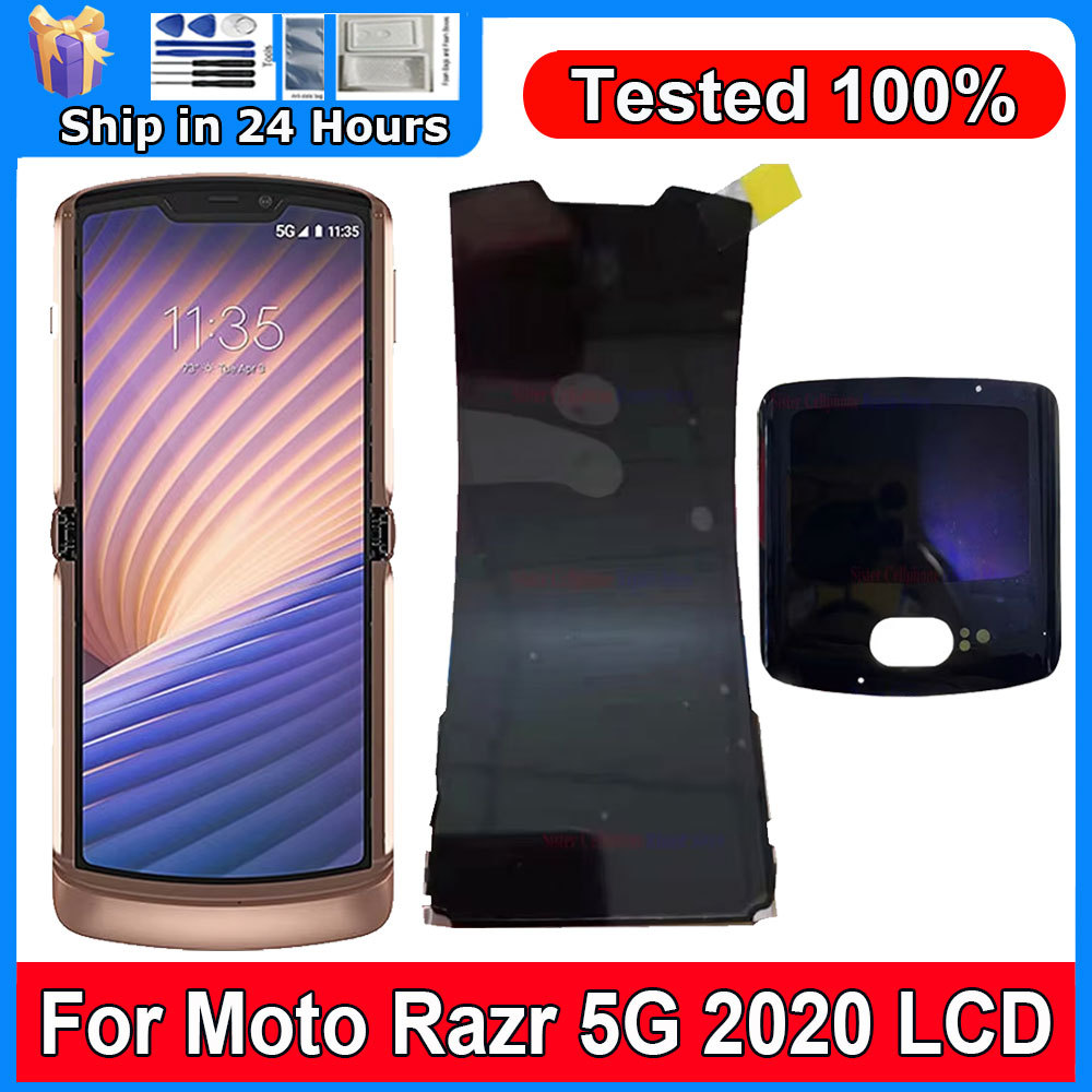 6.2" P-OLED For Motorola Razr 5G 2020 LCD splay Tou Screen giziter Assembly Replace  2.7For Motorola