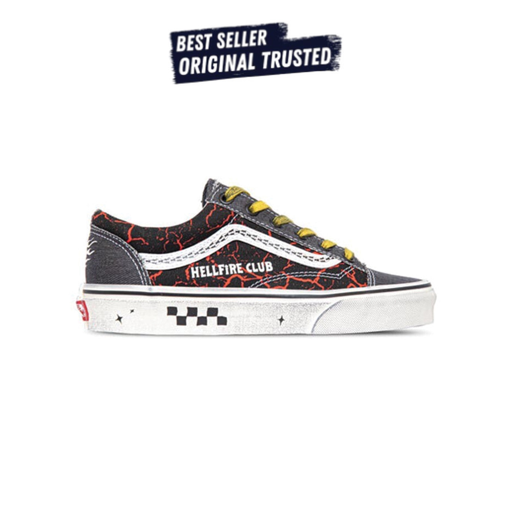 Sepatu Sneakers Vans X Stranger Things Style 36 Black Red Yellow  Original BNIB