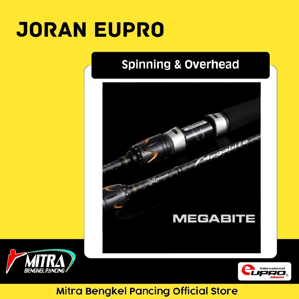 Joran Eupro Megabite Spinning Overhead Slow Jigging 190cm One Piece Joran Pancing Original