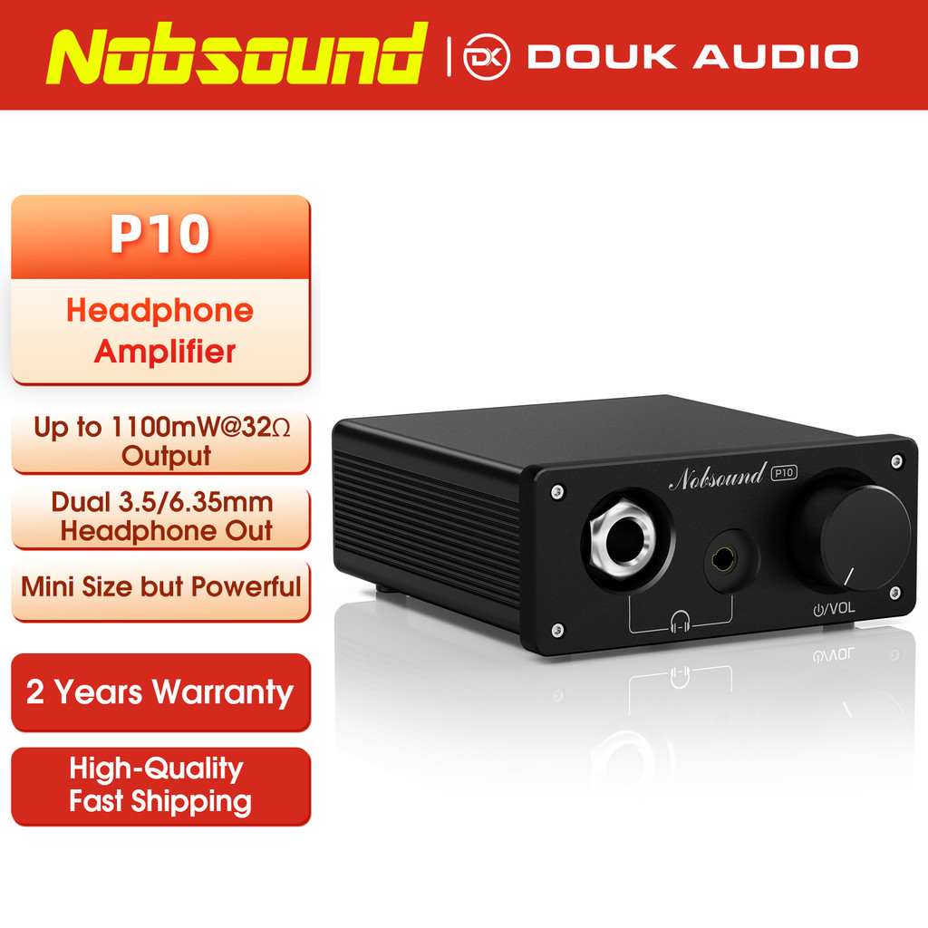 Nobsound P10 HiFi Headphone Amplifier Stereo RCA Auo Amp AUX out Desktop Amplifier for Headsets