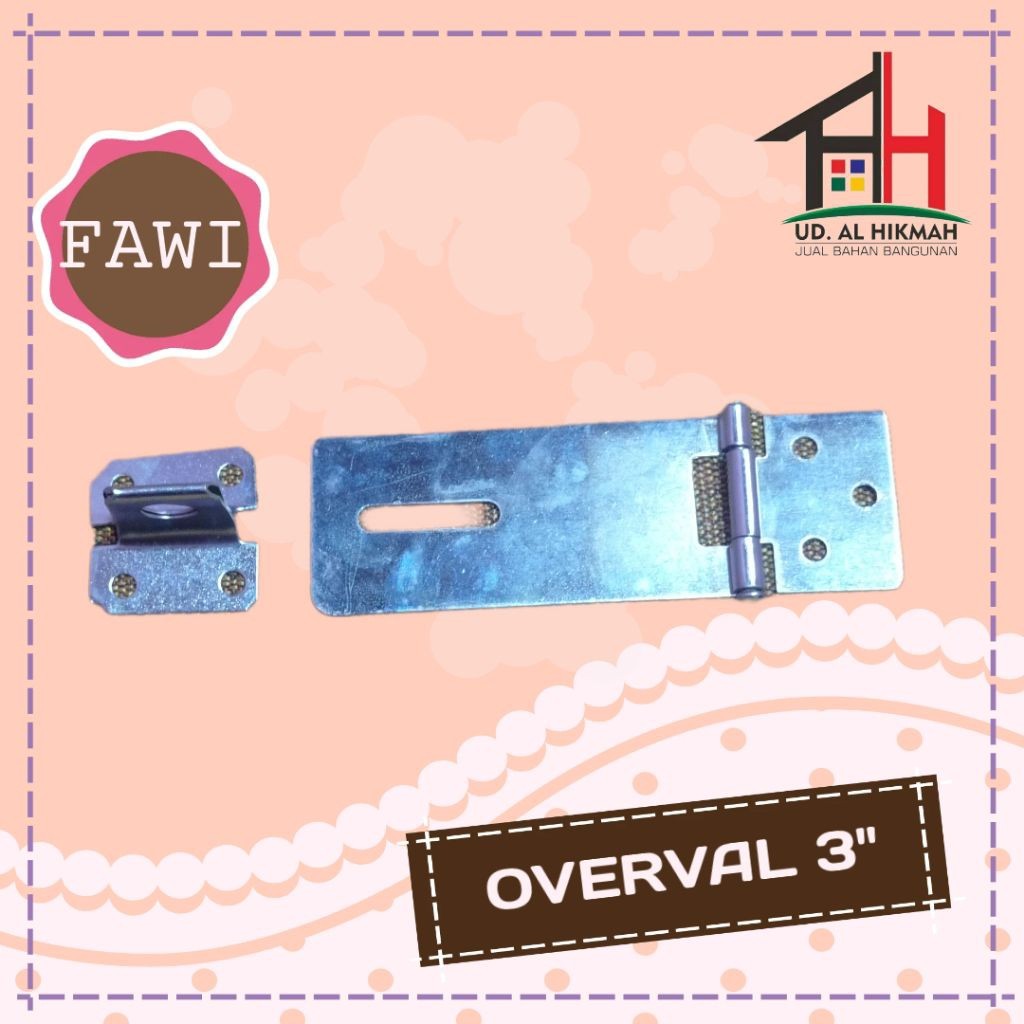 FAWI OVERVAL 3" GALVANIS OVERVAL / OVERPAL WARNA HIGHT QUALITY