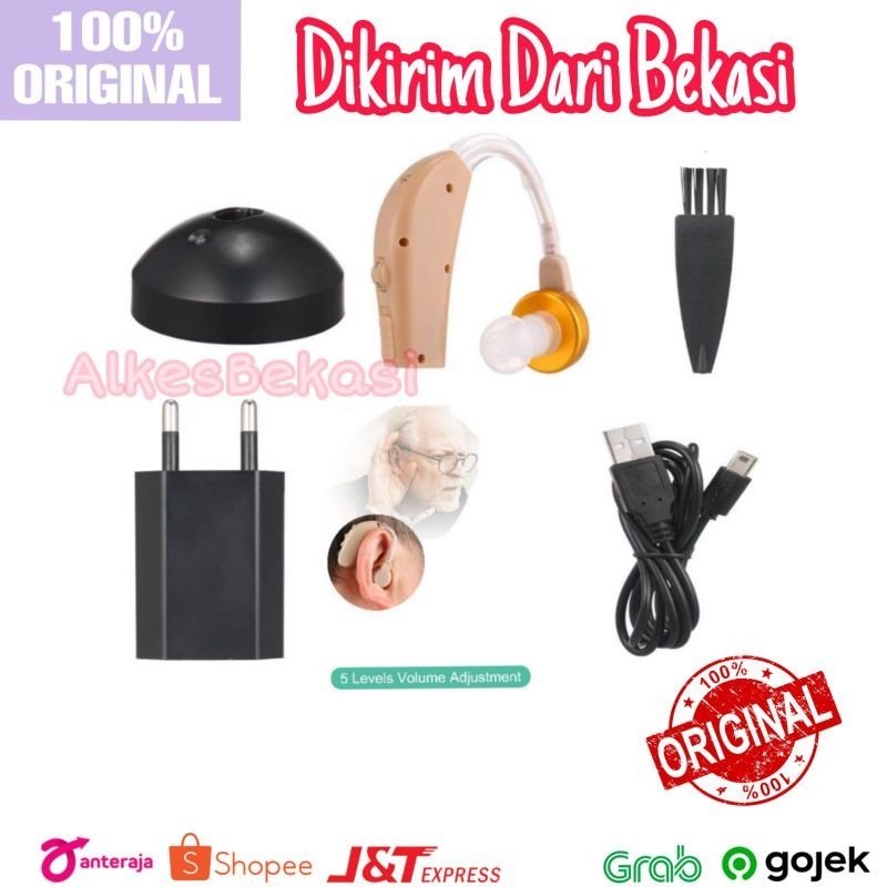 Alat Bantu Dengar Cas Charger PREMIUM Orang Tua Pendengaran kurang dengar