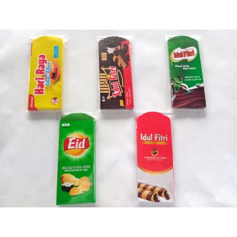 Amplop lebaran snack viral panjang uang tidak dilipat/amplop lebaran besar