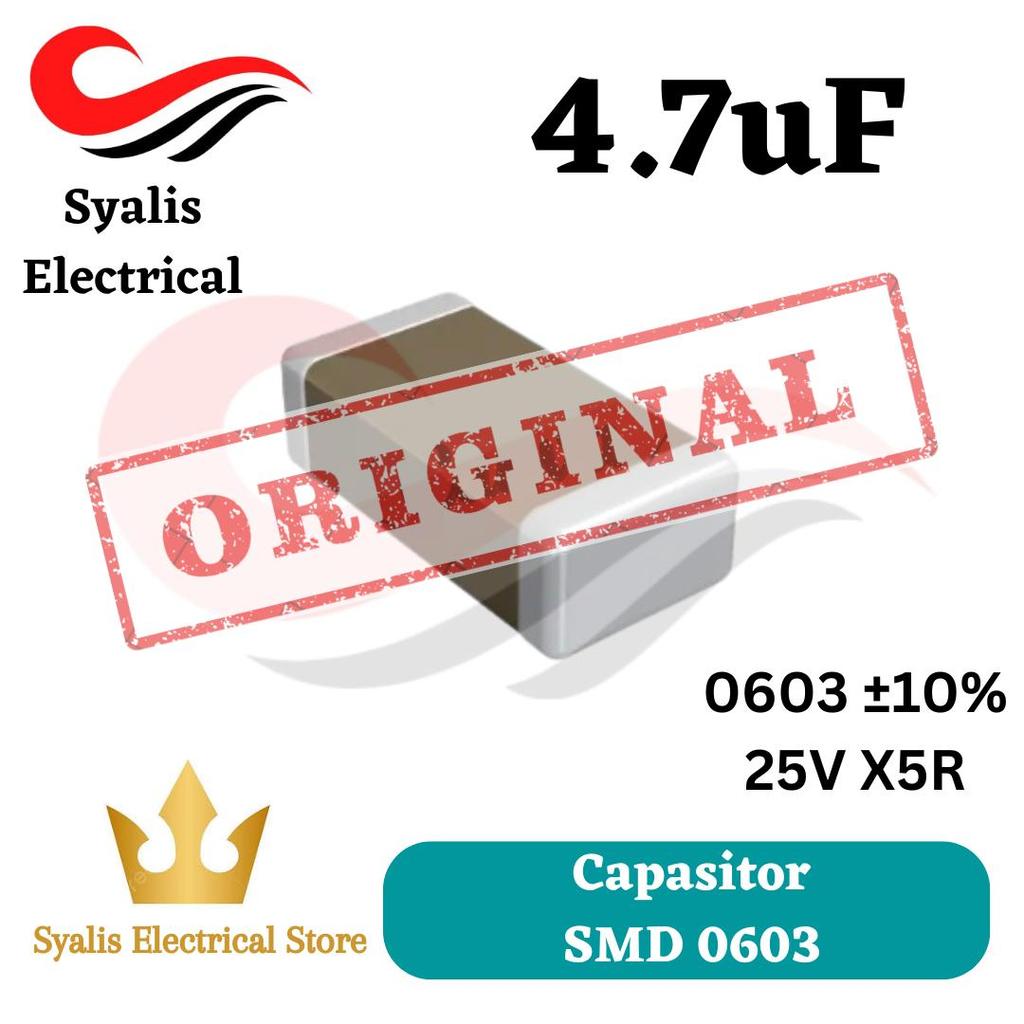 Kapasitor 0603 4.7uf Capasitor 4.7 4,7 uf SMD [ Syalis ]