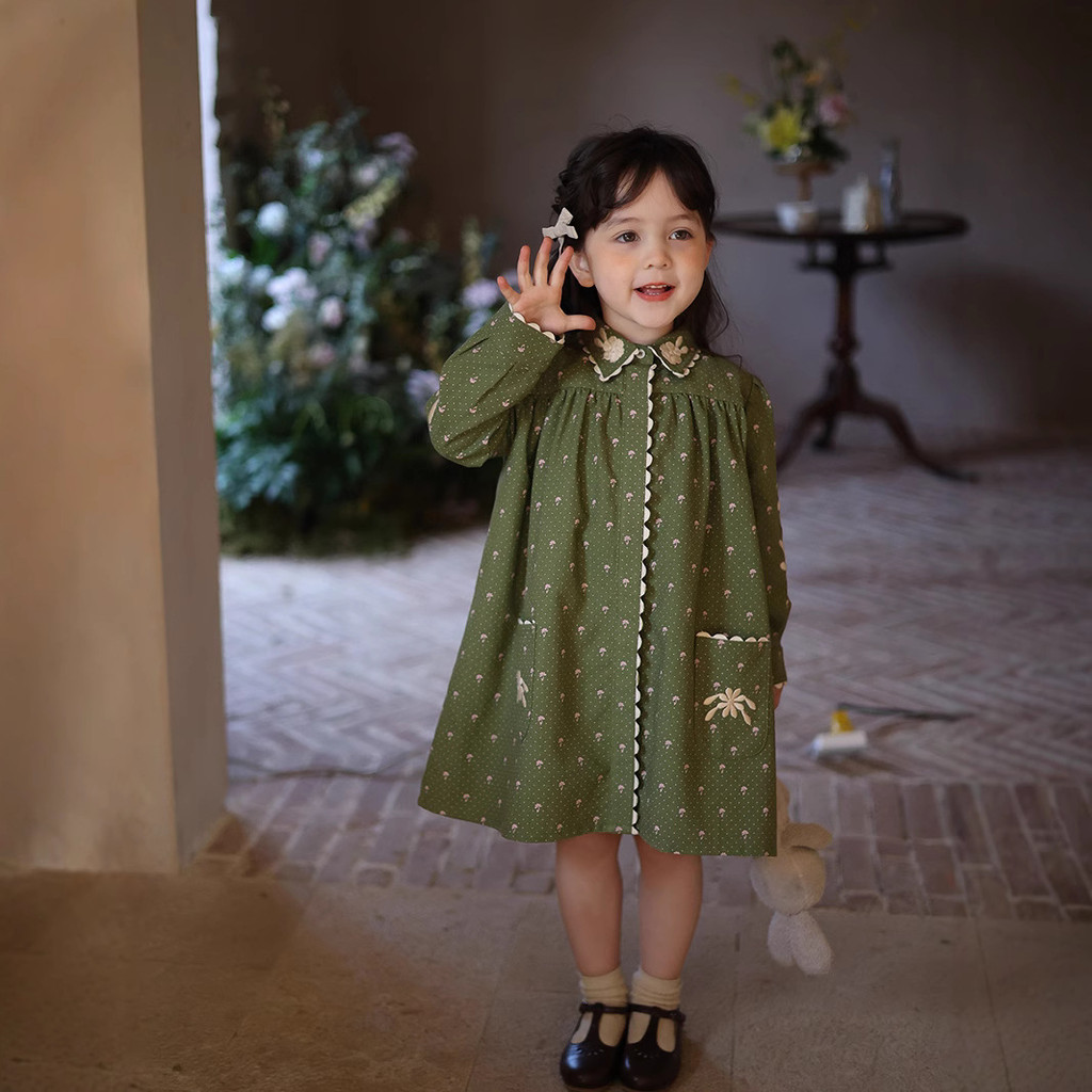 [COD]Gaun putri lengan putih unik untuk anak perempuan, gaun panjang bayi, serbaguna.