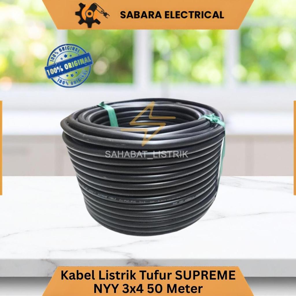 Kabel Listrik Tufur SUPREME NYY 3x4 50 Meter