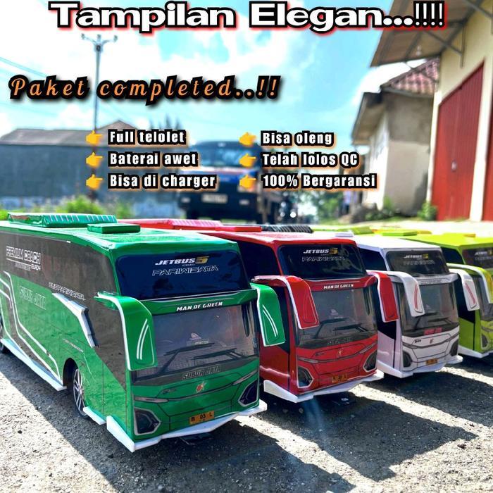 Bus oleng miniatur bus full lampu miniatur bus oleng murah - SB ORANGE, PAKAI TELOLET