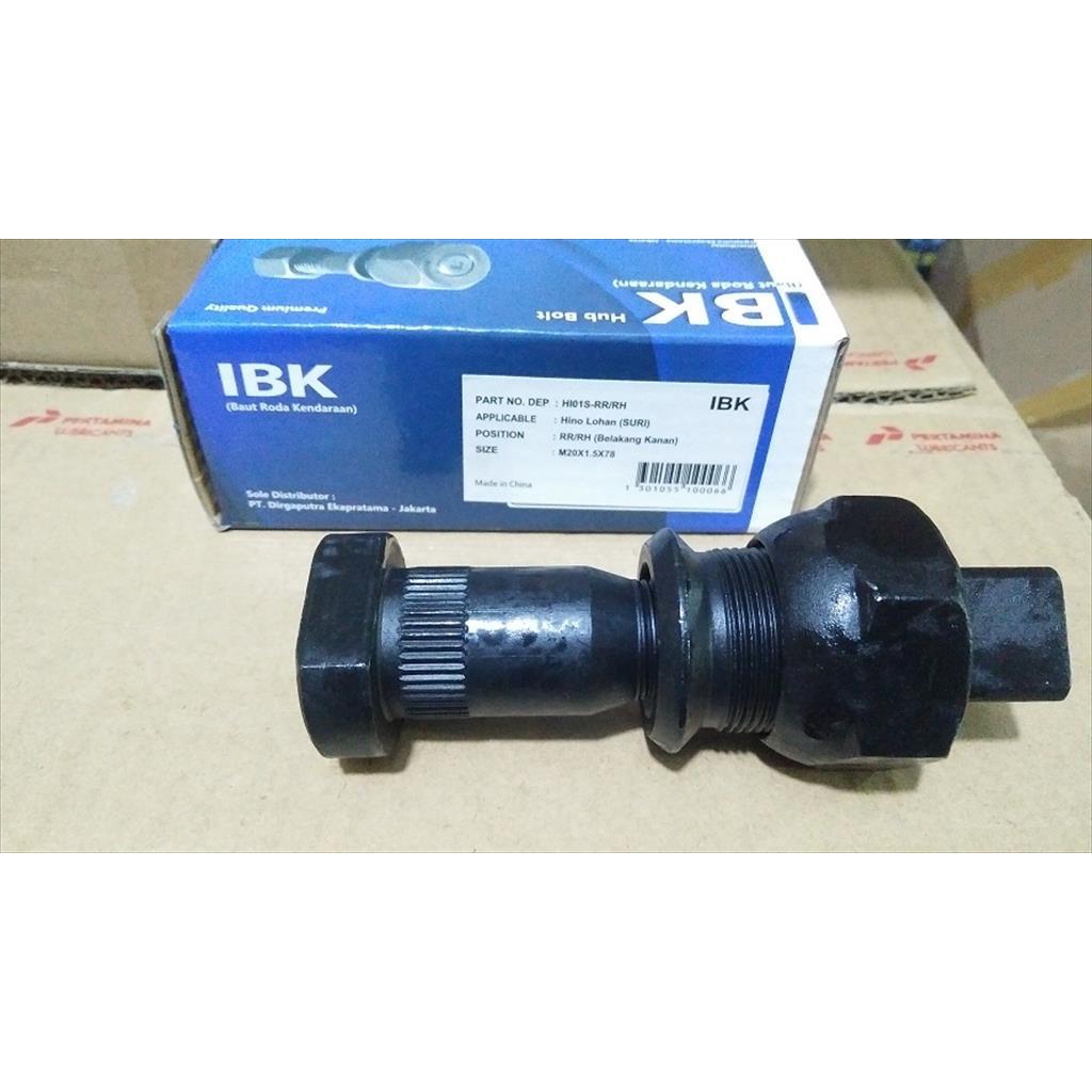 Baut Roda Hub Bolt Truk Hino Lohan Jumbo Suri Kanan Belakang IBK